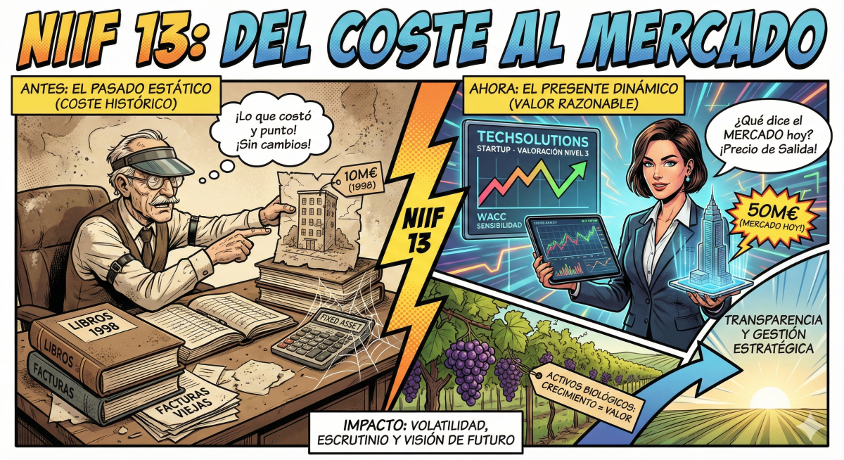 (113) NIIF 13: ¿Cuánto valen realmente las cosas en un balance?. Más allá del coste&nbsp;histórico.