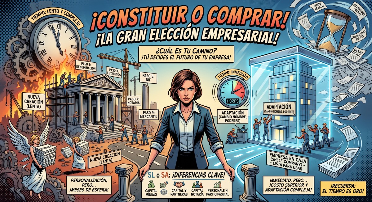 (141) Constituir una empresa en España: cuánto tarda, qué trámites hay y cuándo puede tener sentido comprar una sociedad ya&nbsp;creada